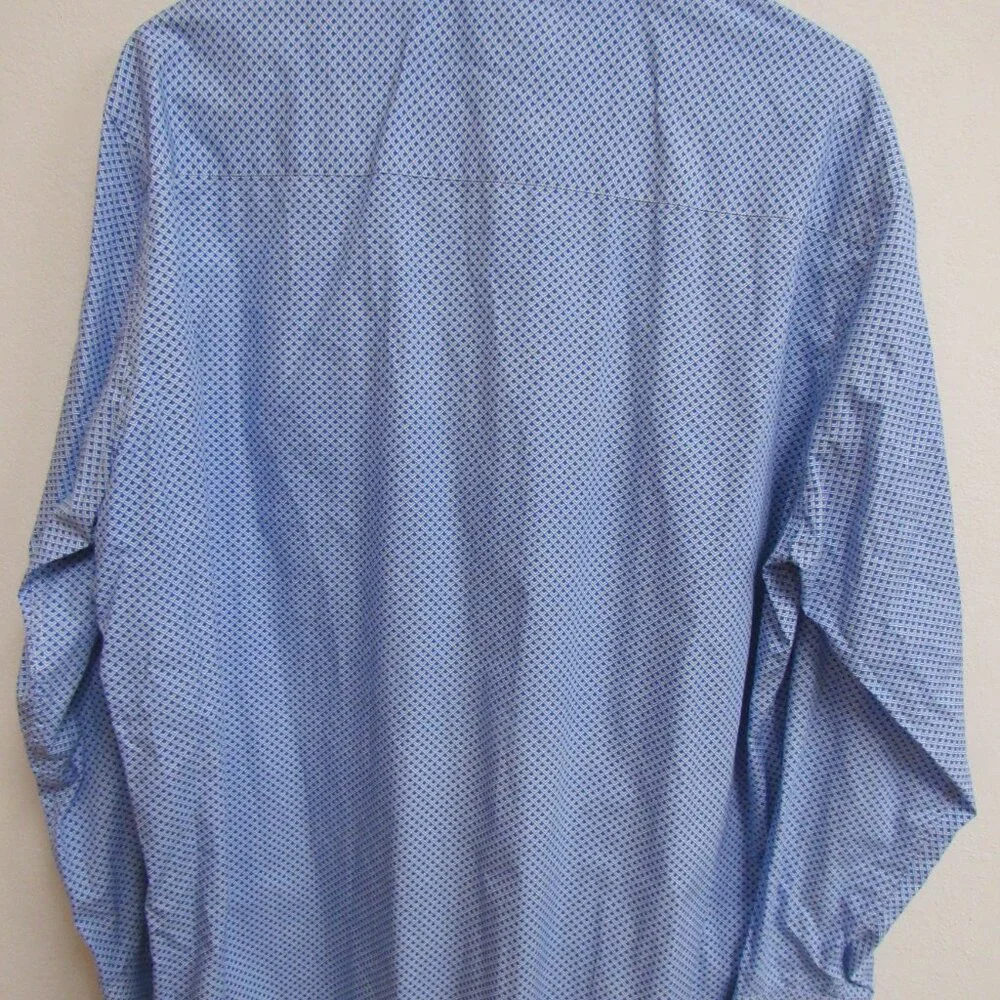 Southern Pines Casual Button-Down‎ Shirt Men’s Blue XL Cotton Long Sleeve